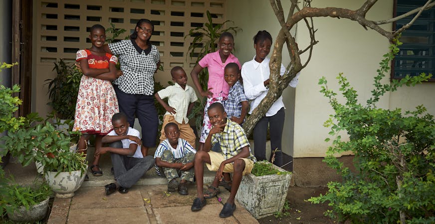 Ghana kinderdorp Tema, SOS familie voor hun huis