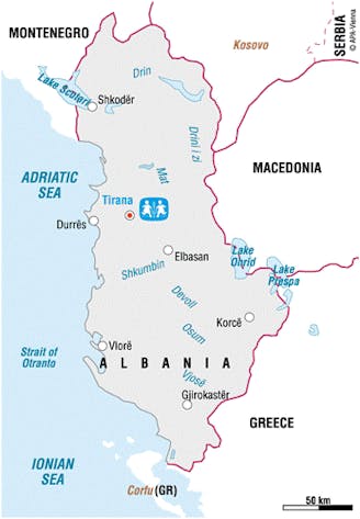 Kaart_Albanie_SOS Kinderdorpen