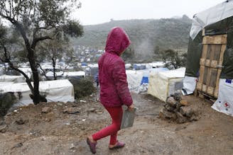 Griekenland Lesbos Moria vluchtelingenkamp